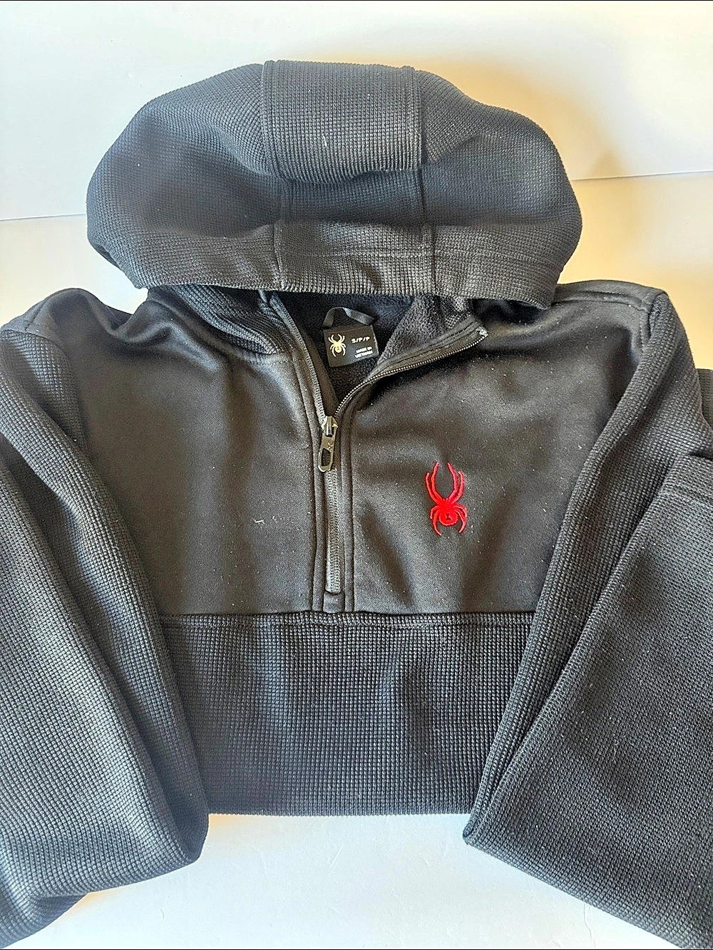 Spyder Racer 1/4 Zip Pullover Hoodie Black